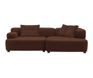 Alphabet-sohva, Christianshavn-kangas 1134 tummanoranssi, käsinoja