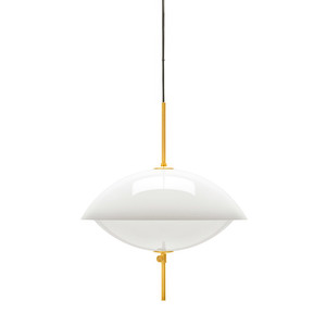 Clam-riippuvalaisin, lasi/messinki, ⌀ 55 cm Clam-riippuvalaisin, lasi/messinki, ⌀ 55 cm