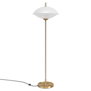 Clam-lattiavalaisin, opaali / messinki