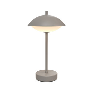 Clam Portable -pöytävalaisin, Nine Grey, ladattava