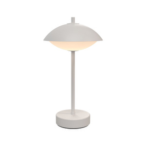 Clam Portable -pöytävalaisin, valkoinen, ladattava