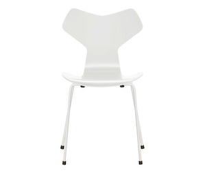 Grand Prix -tuoli 3130, white/white, peittomaalattu Grand Prix -tuoli 3130, white/white, peittomaalattu