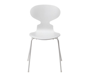 Muurahais-tuoli 3101, white/white, kuultomaalattu Muurahais-tuoli 3101, white/white, kuultomaalattu