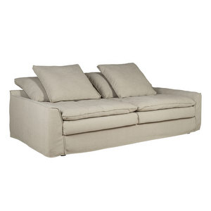 Sake-sohva, Nevis Sand -kangas beige, L 233 cm