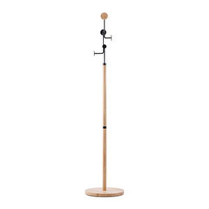 Hook Coat Rack, Black/Oak, H 170 cm