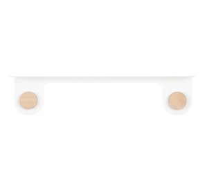 Hook Wall Shelf, Matt White, 60 cm