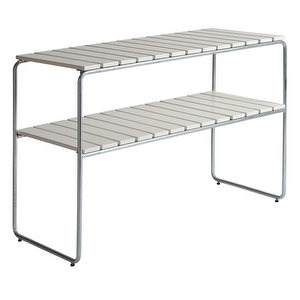 Konsolipöytä L105, valkoinen/teräs, 107 x 45 cm Konsolipöytä L105, valkoinen/teräs, 107 x 45 cm