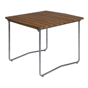 Pöytä B31, tiikki/teräs, 84 x 92 cm Pöytä B31, tiikki/teräs, 84 x 92 cm