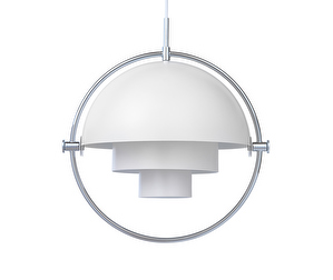 Multi-Lite-riippuvalaisin, kromi/valkoinen, ø 36 cm Multi-Lite-riippuvalaisin, kromi/valkoinen, ø 36 cm