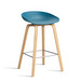 About A Stool AAS 32 -baarijakkara, azure blue / tammi, K 65 cm