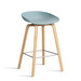 About A Stool AAS 32 -baarijakkara, dusty blue / tammi, K 65 cm