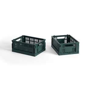 HAY Colour Crate Mini -säilytyskorit, dark green, 2 kpl