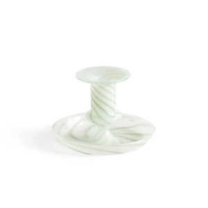 Flare-kynttilänjalka, stripe milk / green, pieni