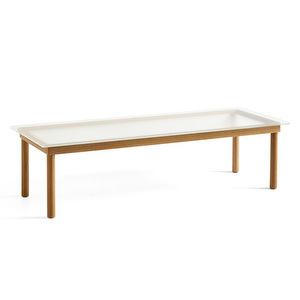 Kofi-sohvapöytä, tammi / teksturoitu lasi, 140 x 50 cm