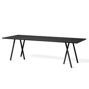 Loop Stand -ruokapöytä, musta, 92 x 250 cm