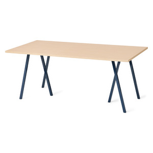 Loop Stand -ruokapöytä, tammi / deep blue, 87 x 180 cm