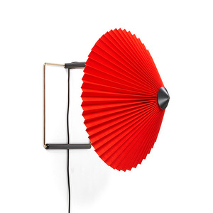 Matin-seinävalaisin, bright red, ⌀ 30 cm