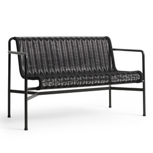Palissade Cord -penkki selkänojalla, anthracite, L 128 cm Palissade Cord -penkki selkänojalla, anthracite, L 128 cm