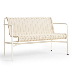 Palissade Cord -penkki selkänojalla, cream white, L 128 cm Palissade Cord -penkki selkänojalla, cream white, L 128 cm