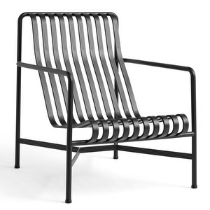 Palissade-nojatuoli, anthracite, korkea selkänoja