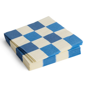 Pattern-paperiservetit, luonnonvalkoinen/sininen, dinner