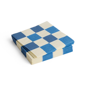 Pattern-paperiservetit, luonnonvalkoinen/sininen, lunch