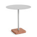 Terrazzo-pöytä, punainen terrazzo / sky grey, ⌀ 70 cm