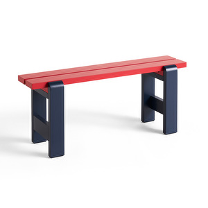 Weekday Duo -penkki, wine red / steel blue, L 111 cm