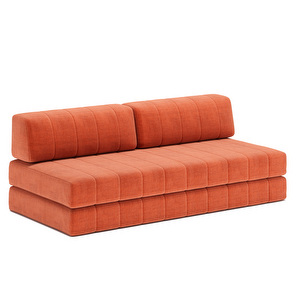 CozyPad-vuodesohva, Esina-kangas 412 rust orange, L 208 cm