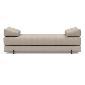 Sigmund Indu -daybed, Kenya-kangas 579 gravel / musta, L 200 cm