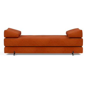 Sigmund Indu -daybed, Corduroy-kangas burned orange / musta, L 200 cm