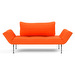 Zeal Laser -vuodesohva, Elegance-kangas 510 orange / musta