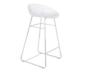 Smatrik Bar Stool, Clear/Chrome