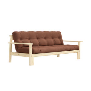 Unwind Futon Sofa, Clay Brow / Pine, W 218 cm Unwind Futon Sofa, Clay Brow / Pine, W 218 cm