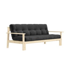 Unwind Futon Sofa, Dark Grey / Pine, W 218 cm Unwind Futon Sofa, Dark Grey / Pine, W 218 cm