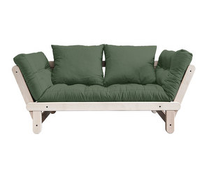 Beat-futonsohva, olive green/mänty, L 162 cm Beat-futonsohva, olive green/mänty, L 162 cm