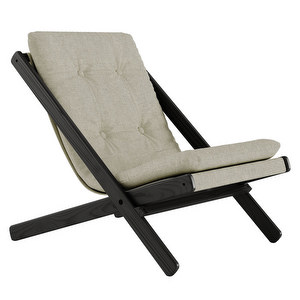 Boogie Armchair, Linen/Black