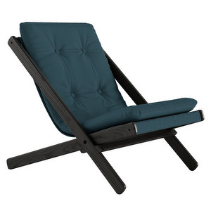 Boogie Armchair, Petrol Blue / Black