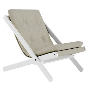 Boogie Armchair, Linen/White
