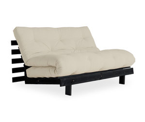 Roots Futon Sofa, Beige/Black, W 140 cm