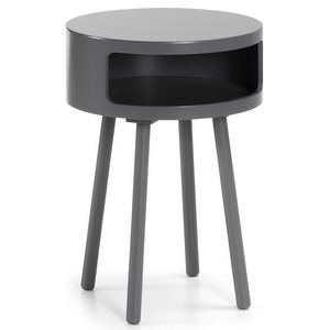 Kurb-sivupöytä, harmaa, ⌀ 40 cm