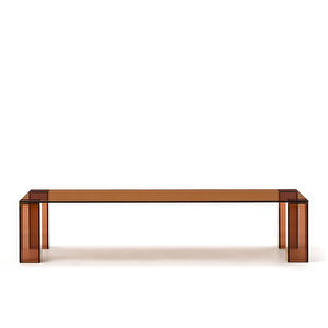 Adularia-sohvapöytä, ruskea lasi, 140 x 60 cm