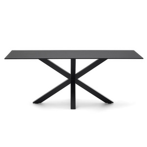 Argo-ruokapöytä, musta lasi / musta, 200 x 100 cm Argo-ruokapöytä, musta lasi / musta, 200 x 100 cm