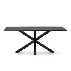 Argo-ruokapöytä, musta lasi / musta, 180 x 100 cm Argo-ruokapöytä, musta lasi / musta, 180 x 100 cm