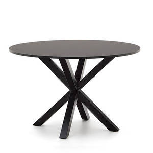 Argo-ruokapöytä, musta, ⌀ 120 cm