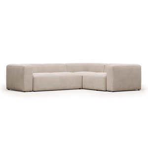 Blok-kulmasohva, beige, 290 x 230 cm