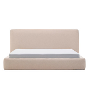Blok-sänkyrunko, Austin-kangas vaalea beige, 220 x 230 cm