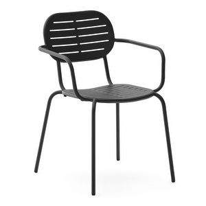 Brai-tuoli käsinojilla, tummanharmaa