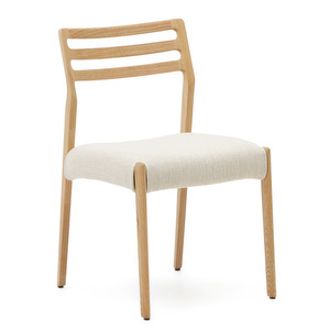 Cudia-tuoli, beige chenille / tammi