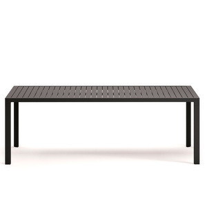 Culip-ruokapöytä, tummanharmaa, 100 x 220 cm